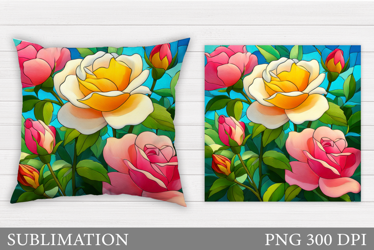 Roses Sublimation. Roses Pillow Sublimation