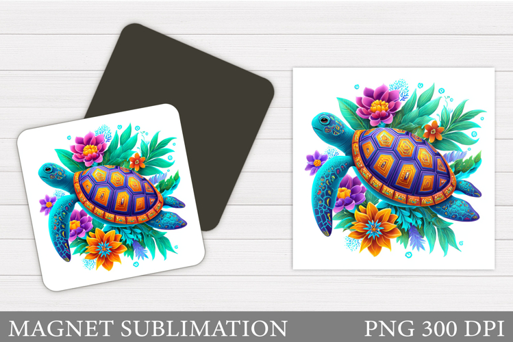 Sea Turtle Magnet Design. Sea Turtle Magnet Sublimation