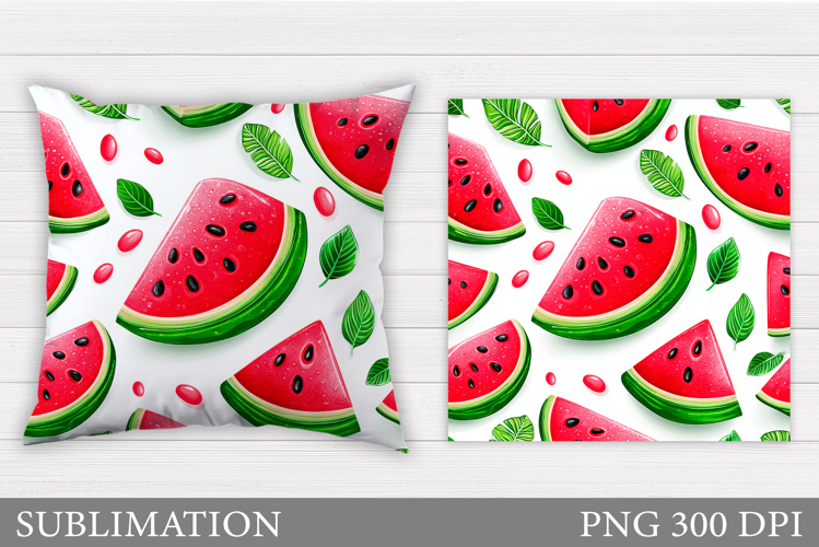 Watermelon Pillow Sublimation. Summer Pillow Design