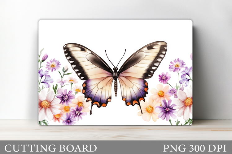 Butterfly Cutting Board. Flowers Cutting Board Sublimation