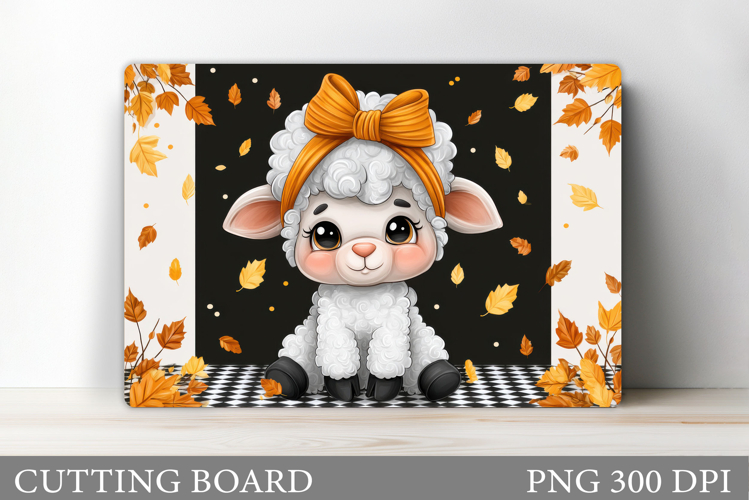 Fall Lamb Cutting Board. Fall Cutting Board Design