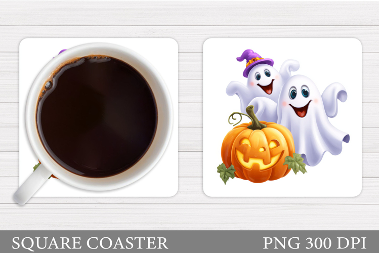 Halloween Ghost Teacher Coaster. Cute Ghost Coaster Design