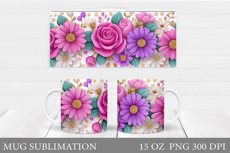Pink Flowers Clipart Image 3