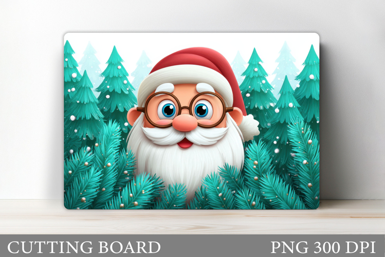 Santa Claus Cutting Board. Christmas Cutting Board