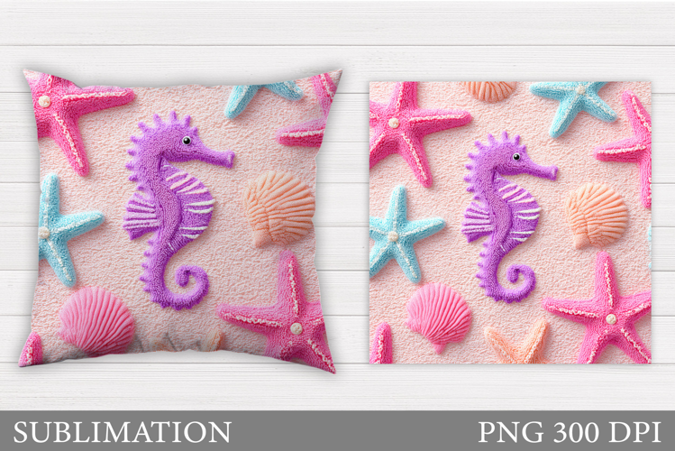 Seahorse Pillow Sublimation. Seahorse Sublimation