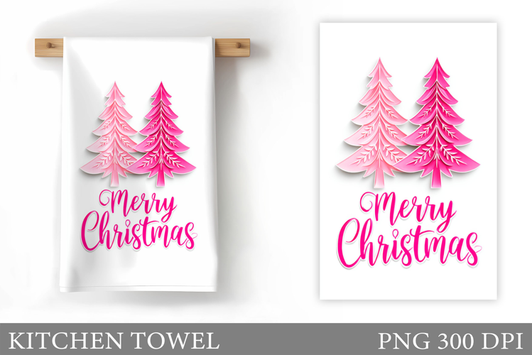 Christmas Tree Kitchen Towel. Christmas Kitchen Towel Design