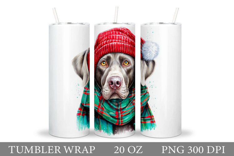 Christmas Dog Tumbler Design. Christmas Tumbler Sublimation