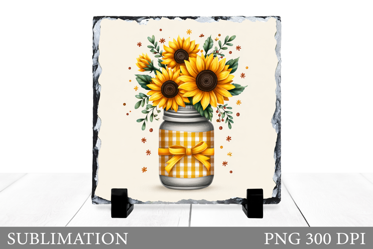 Sunflowers Sublimation. Sunflowers Slate Sublimation