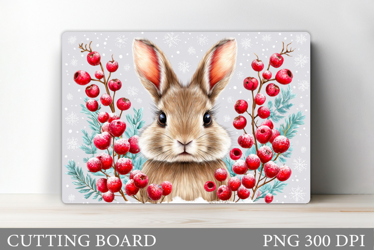 Christmas Bunny Cutting Board. Christmas Cutting Board