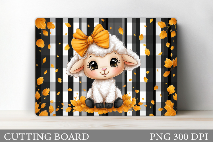 Fall Lamb Cutting Board. Fall Cutting Board Design
