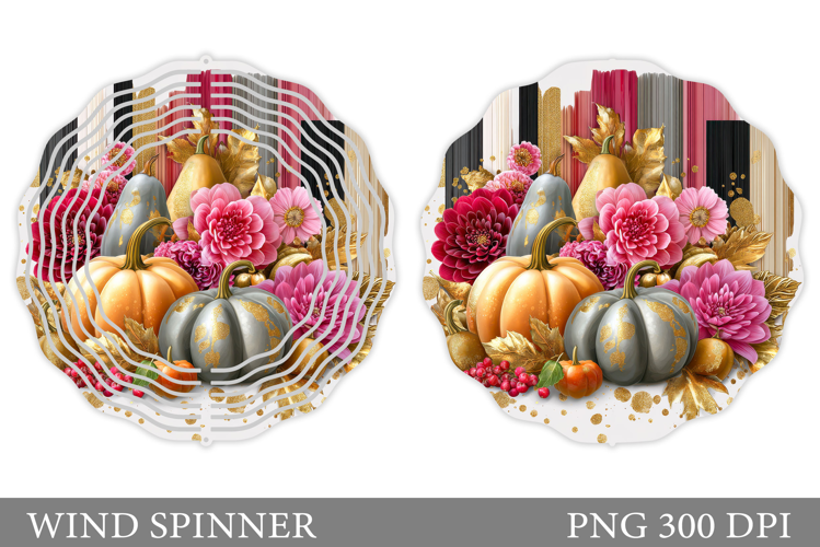 Pumpkin Wind Spinner Design. Fall Wind Spinner Sublimation