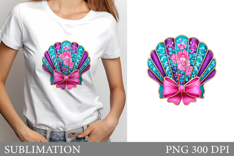 Seashell T-Shirt Design. Seashell Sublimation