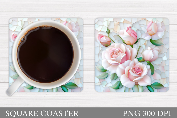 Roses Coaster Design. Roses Sublimation