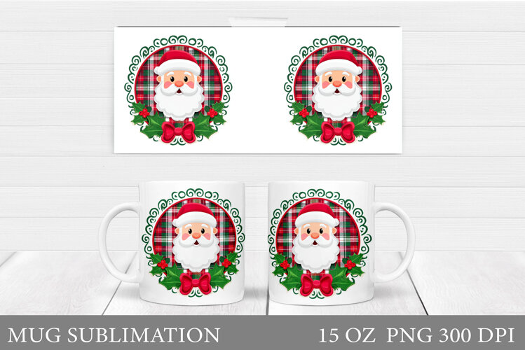 Cute Santa Claus Mug Design. Christmas Mug Sublimation example image 1