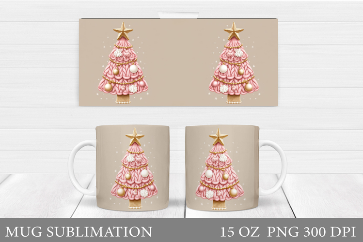 Christmas Tree Mug Sublimation. Christmas Tree Mug Design