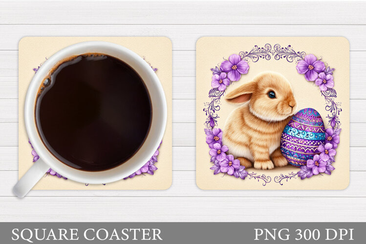 Easter Bunny Coaster. Bunny Easter Coaster Design example image 1