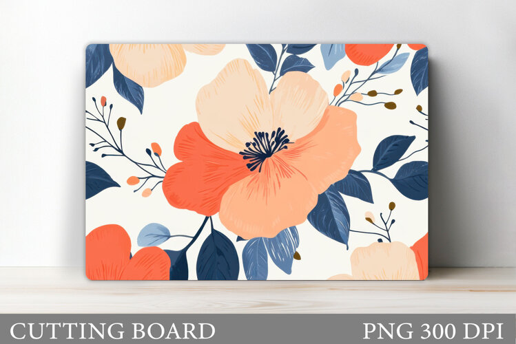 Flowers Cutting Board. Floral Cutting Board Sublimation example image 1