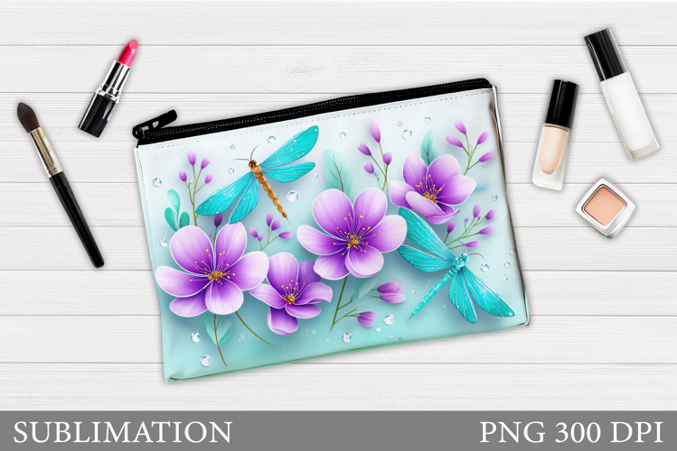 Dragonfly Cosmetics Bag Design. Dragonfly Sublimation