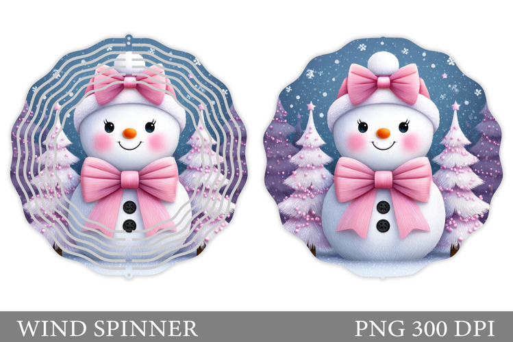 Christmas Wind Spinner. Cute Snowman Wind Spinner Design