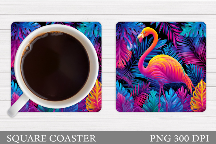 Flamingo Coaster Design. Flamingo Sublimation