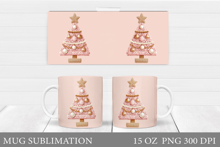 Christmas Tree Mug Design. Christmas Tree Mug Sublimation