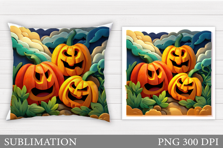 Halloween Pumpkin Pillow. Halloween Pillow Sublimation