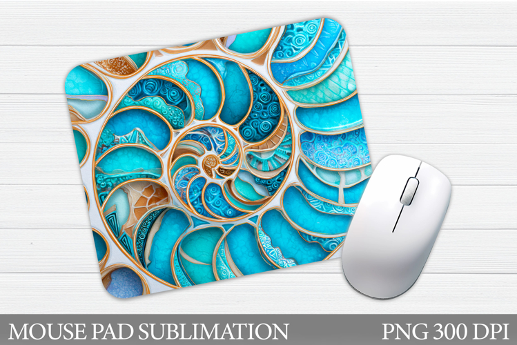 Seashell Mouse Pad Design. Seashell Sublimation