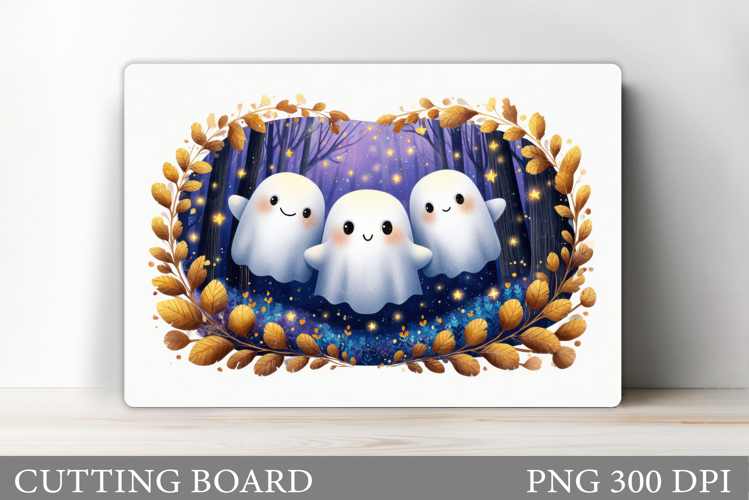 Ghost Cutting Board Sublimation. Halloween Cutting Board