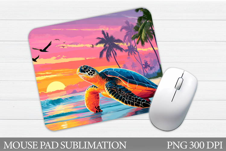 Turtle Mouse Pad Design. Sea Turtle Sublimation