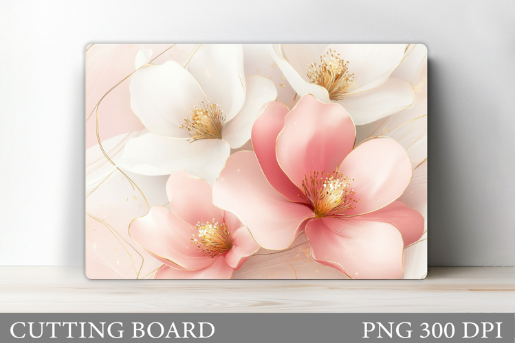 Floral Cutting Board Design. Flowers Cutting Board