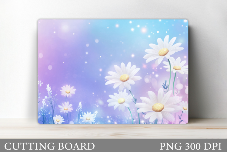 Daisy Flowers Cutting Board. Flowers Kitchen Cutting Design