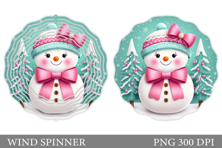 Cute Snowman Wind Spinner. Christmas Wind Spinner Design