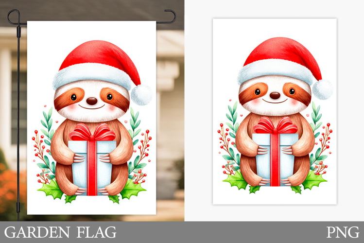Christmas Sloth Kitchen Towel. Christmas Kitchen Towel