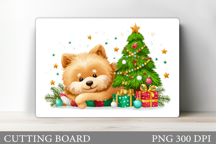 Christmas Dog Cutting Board. Christmas Cutting Board Design