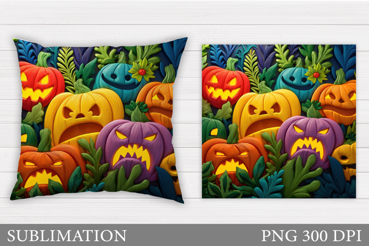 Halloween Pumpkin Pillow. Halloween Pillow Sublimation