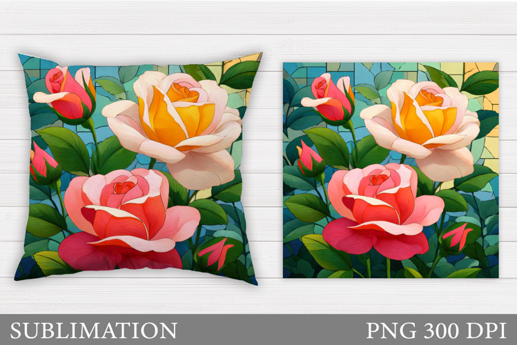 Roses Sublimation. Roses Pillow Sublimation