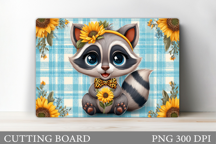Raccoon Cutting Board Design. Raccoon Kitchen Cutting Board
