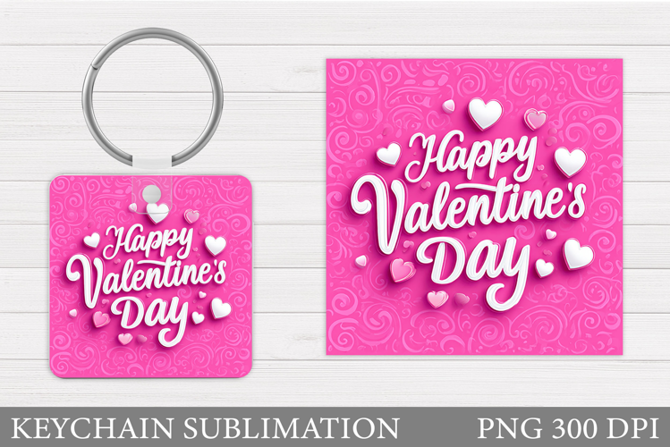 Valentines Day Keychain. Valentine Keychain Sublimation