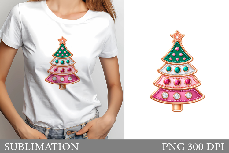 Christmas Tree T-Shirt Design. Christmas Tree Sublimation