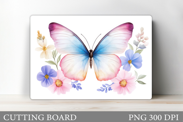 Butterfly Cutting Board. Flowers Cutting Board Sublimation