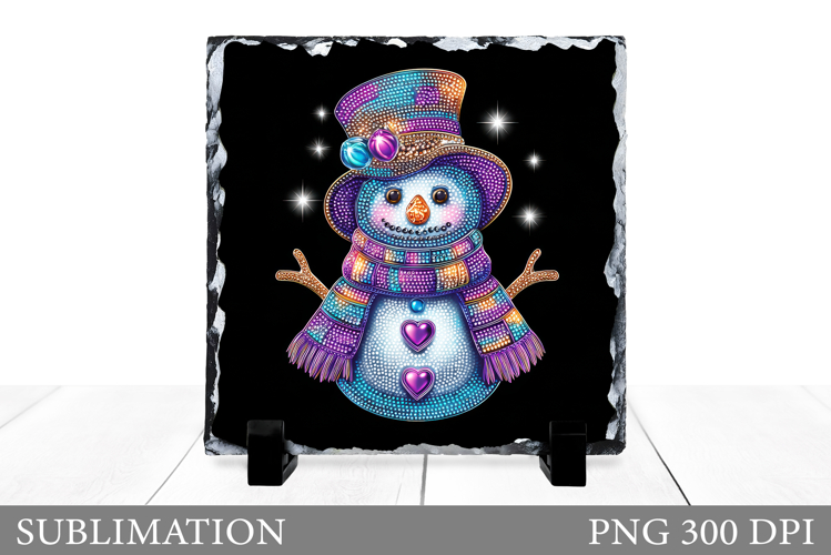 Cute Snowman Sublimation. Snowman Slate Design