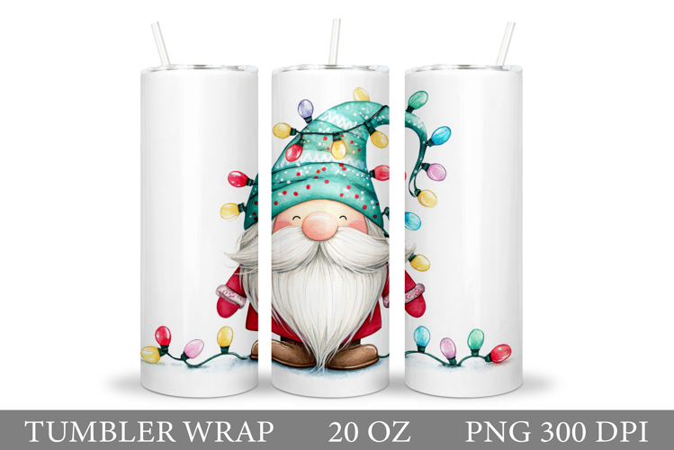 Christmas Gnome Tumbler. Christmas Tumbler Sublimation