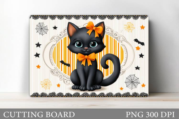 Halloween Cat Cutting Board. Halloween Cutting Board