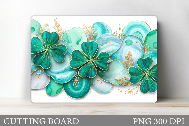 St Patrick Clover Cutting Board. Clover Sublimation