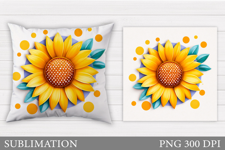 Sunflowers Sublimation. Sunflowers Pillow Sublimation