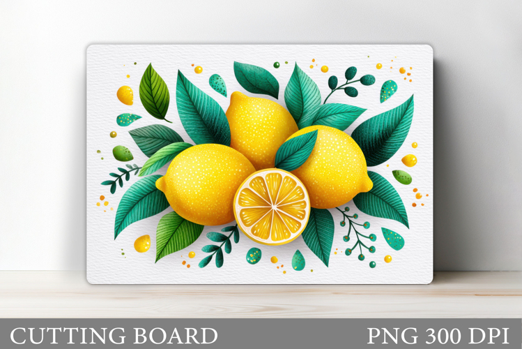 Lemons Cutting Board. Fruits Cutting Board Sublimation