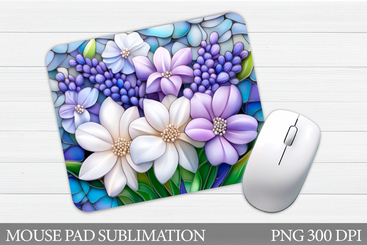 Floral Mouse Pad Sublimation. Flowers Mouse Pad Design