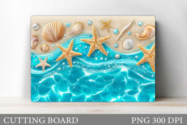 Sea Cutting Board Design. Beach Sublimation