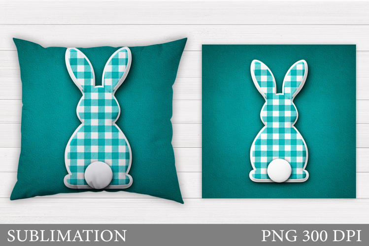 Spring Bunny Pillow Design. Bunny Sublimation