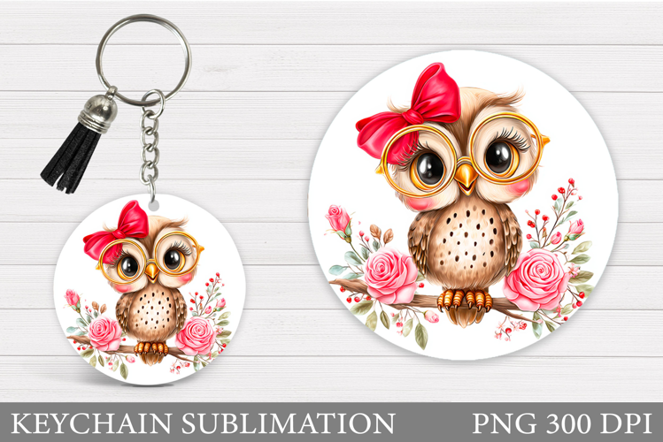 Cute Owl Coaster Design. Cute Owl Sublimation